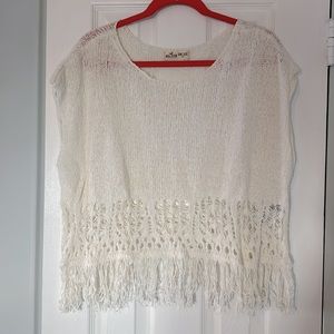 Hollister one size fringe sweater